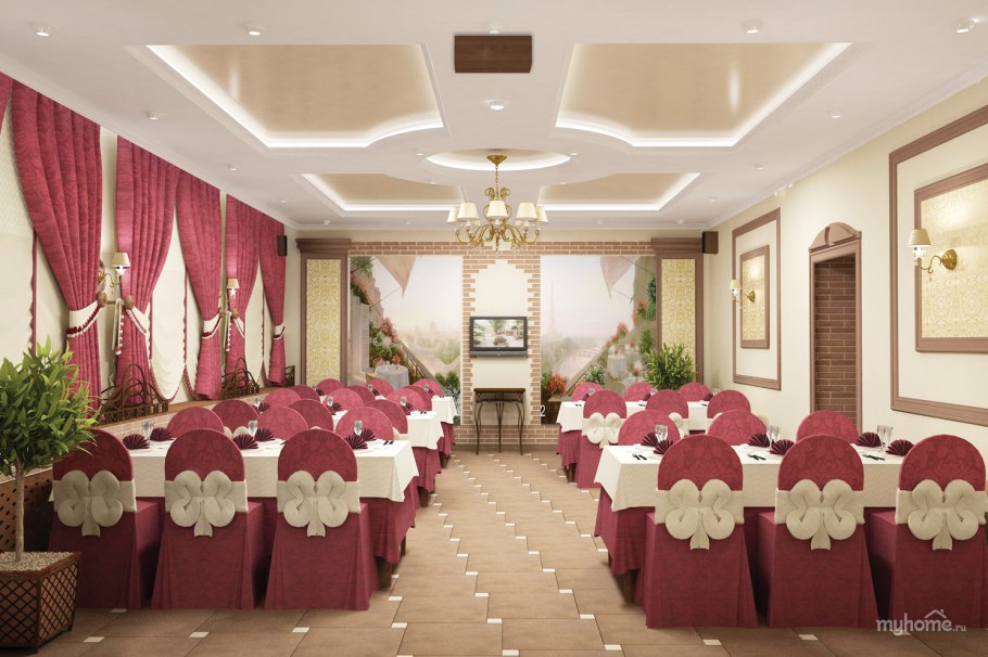 Банкетный зал небольшой интерьер