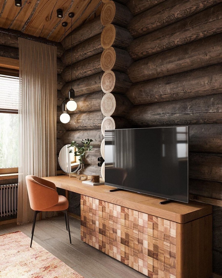 Интерьер в деревянном срубе