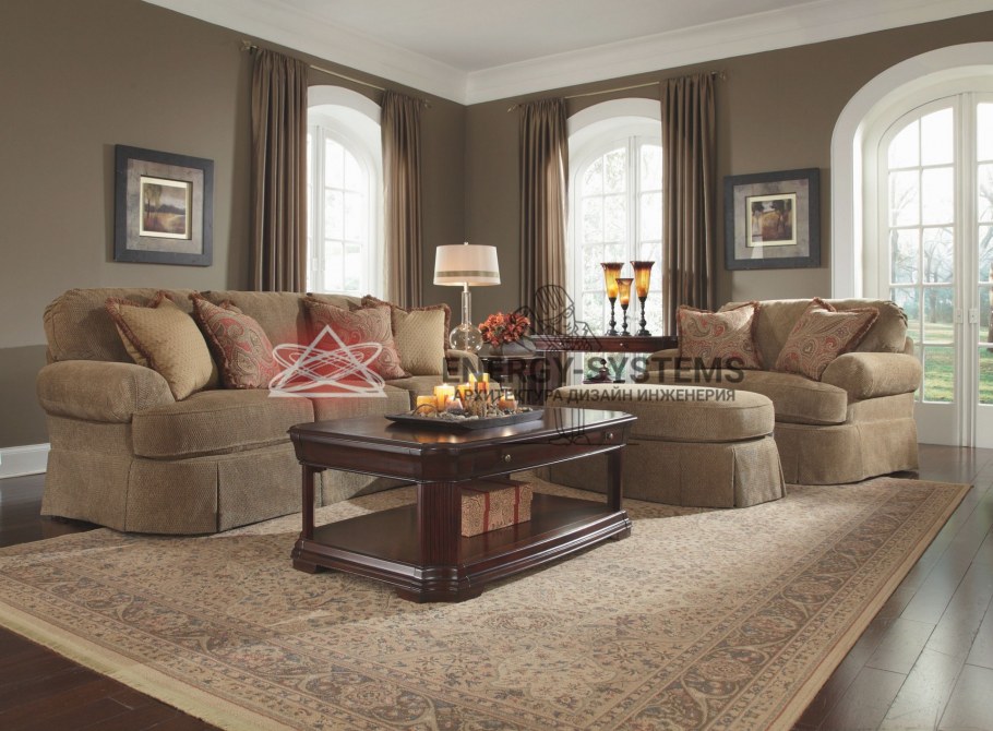 Коричневая мебель в интерьере