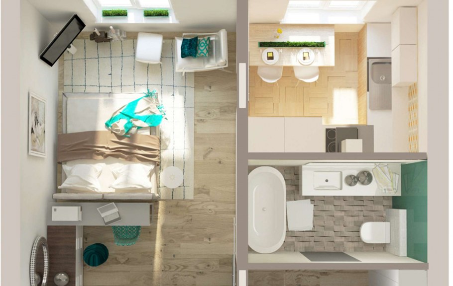 Планировка в однушке