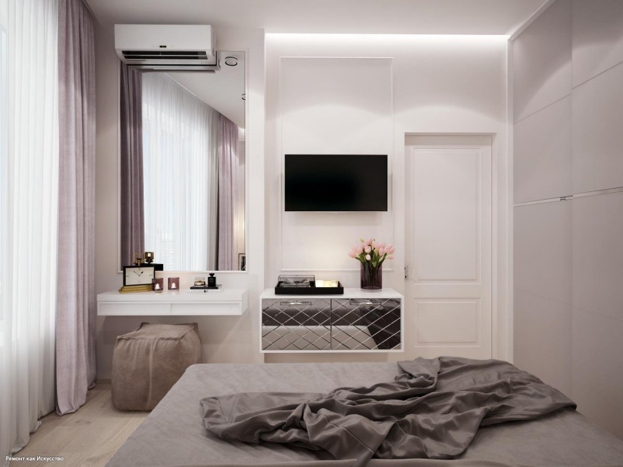 Дизайн квартиры полуторки 43 кв