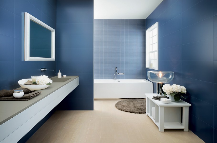 Атлас Конкорд синий цвет ванная