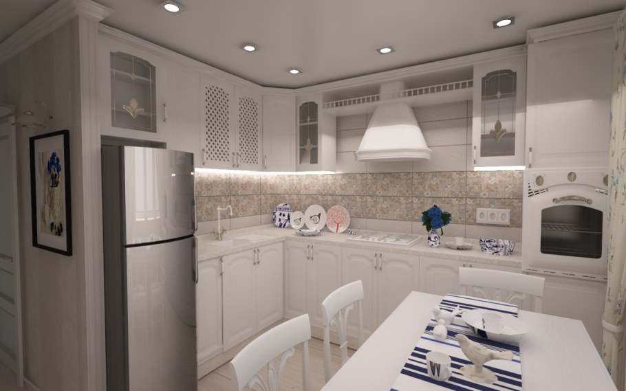 Кухня 12 кв м в стиле Прованс