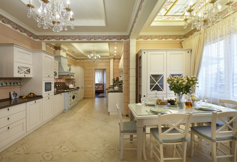 Кухня 25кв м классика современная