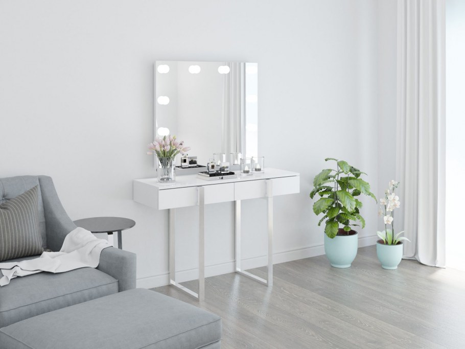 Подвесной туалетный столик с зеркалом