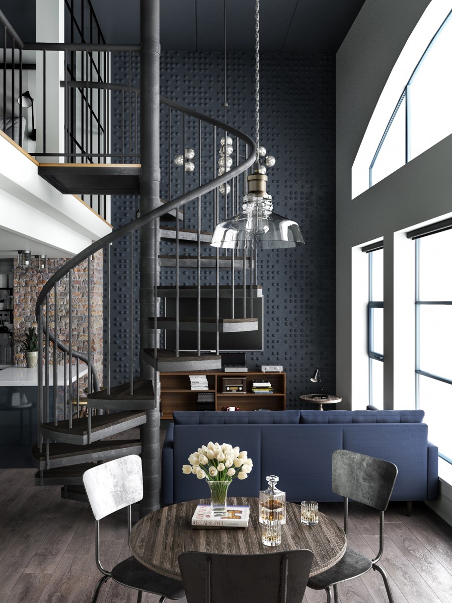 Антресольный этаж в стиле лофт