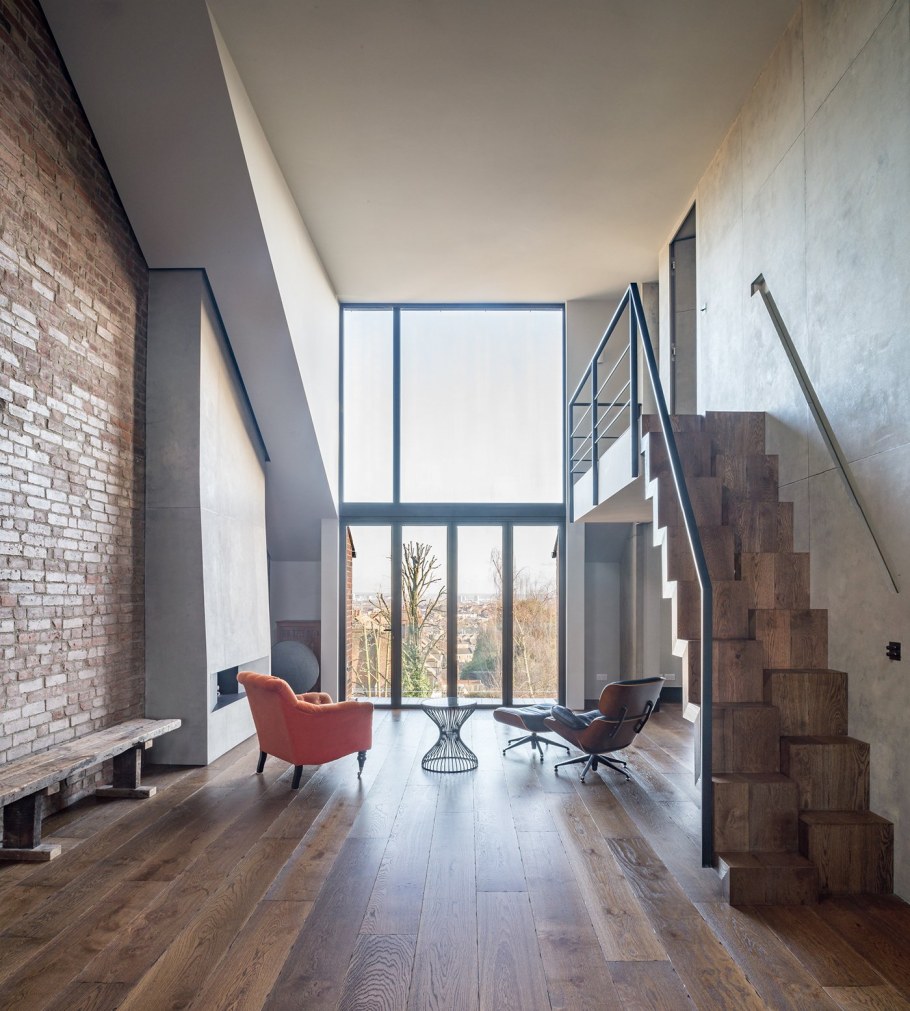 Двухэтажная квартира студия в скандинавском стиле