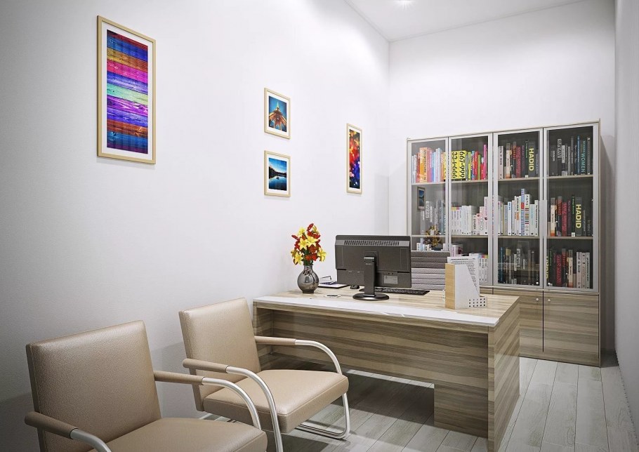 Интерьер маленького офиса