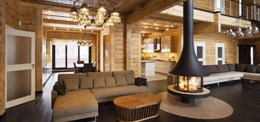 Интерьер в деревянном доме