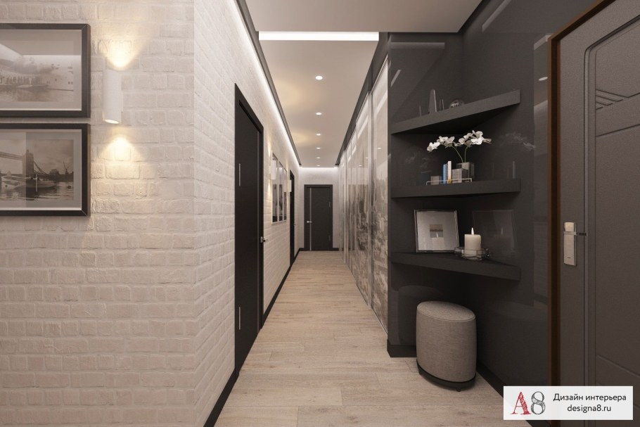 Прихожая в трехкомнатной квартире