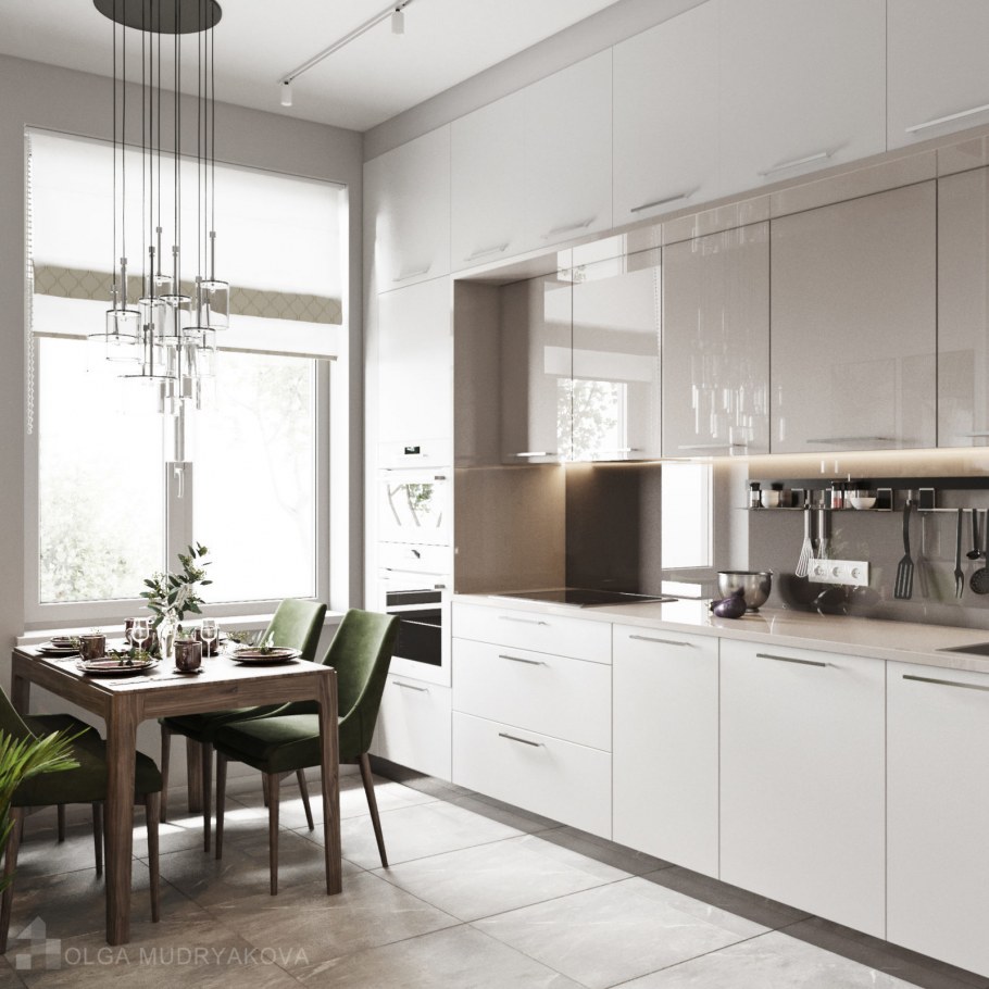Кухня в пастельных тонах современный
