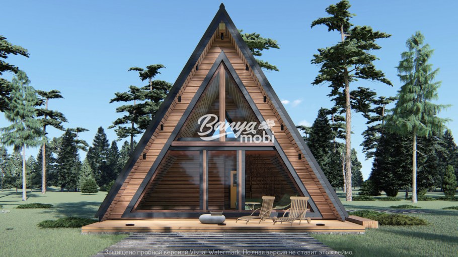 Дом-шалаш баня а фрейм
