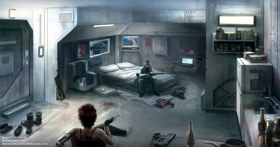 Квартира в стиле Cyberpunk 2077