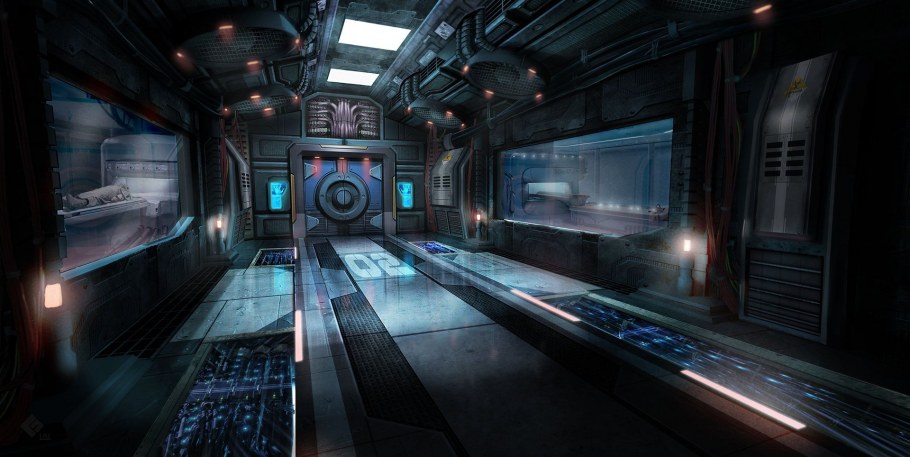 Двери лаборатории Sci-Fi