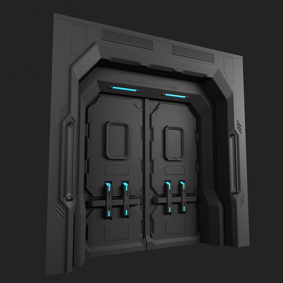 Двери лаборатории Sci-Fi