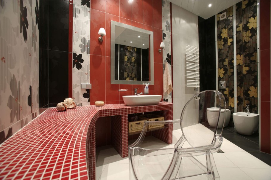 Интерьер ванной комнаты плитка