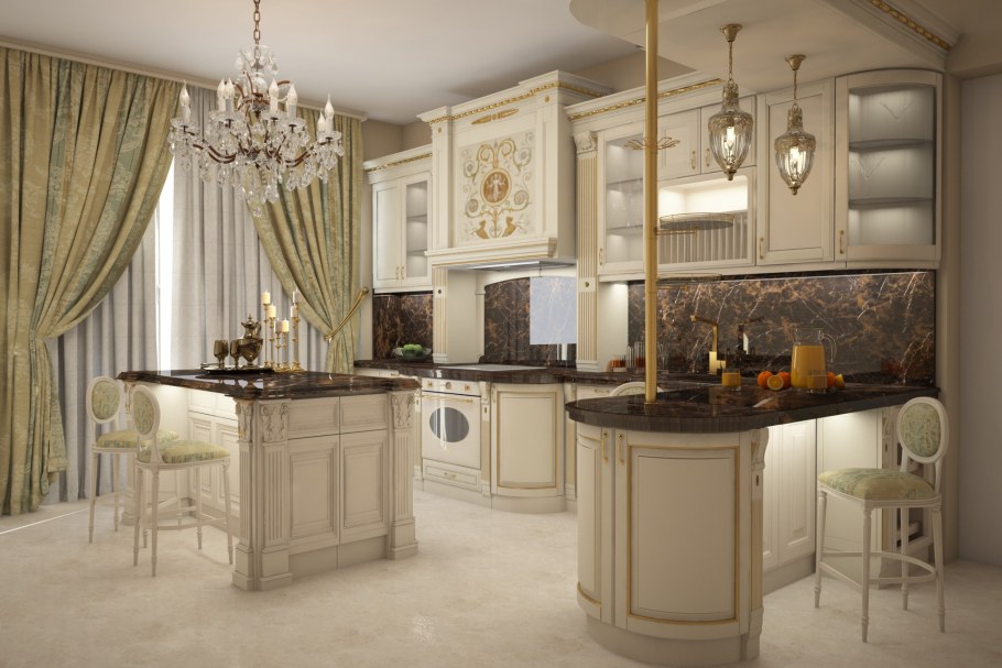 Венецианская штукатурка в неоклассическом стиле