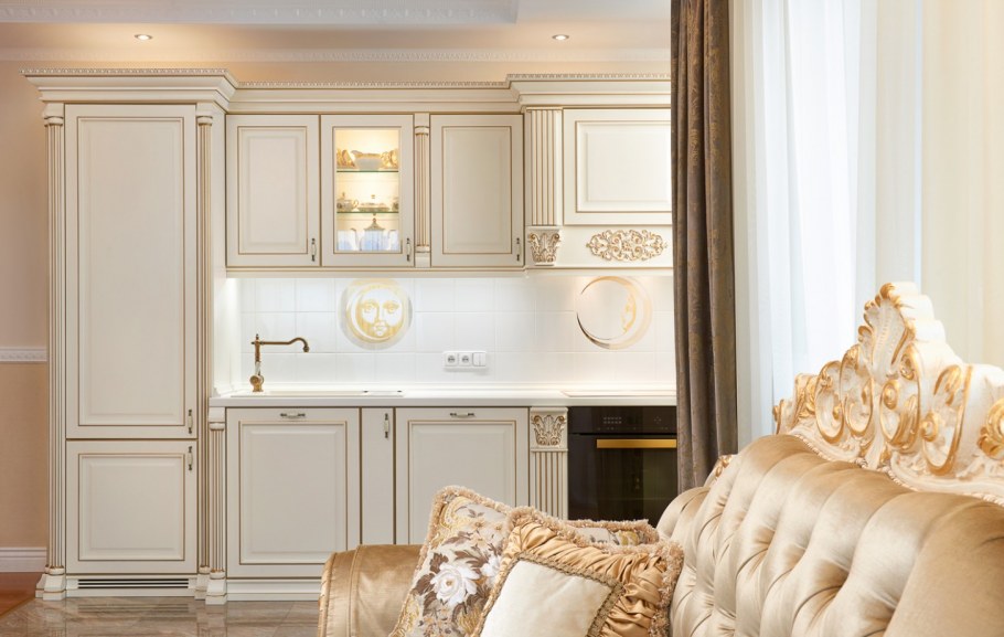 Гостиная в фисташковом цвете