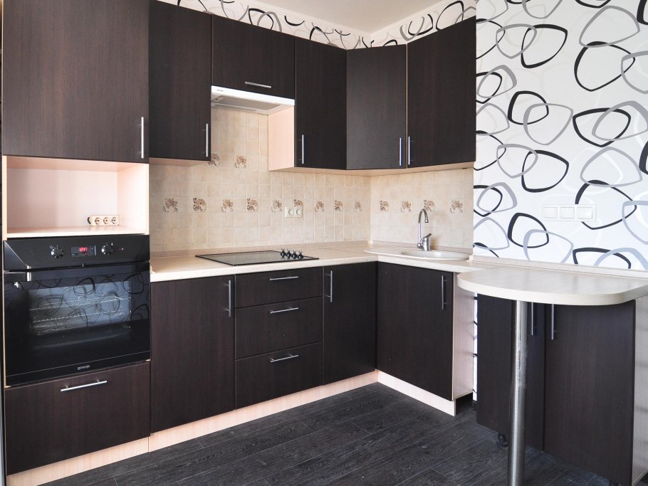 Эбеновое дерево фасад кухни