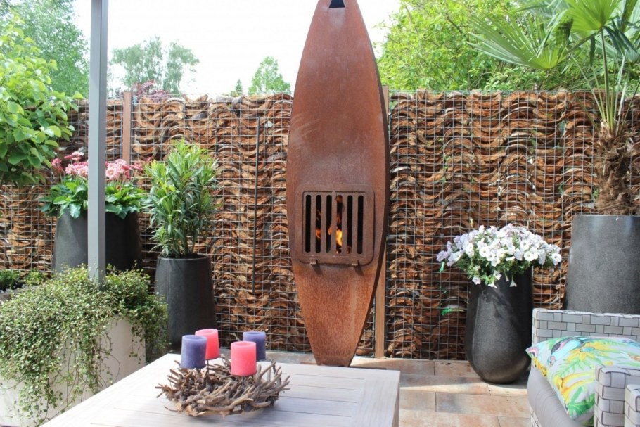 Фото габион — из сетки и камней на даче