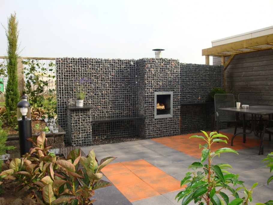 Мангал очаг габион