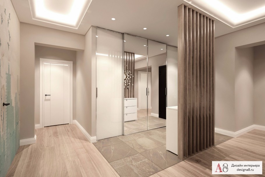 Дизайнерский проект трехкомнатной квартиры