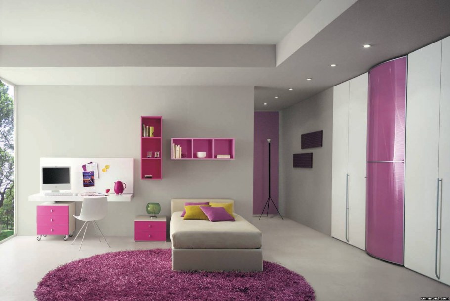 Комната для девочки подростка в лавандовых тонах