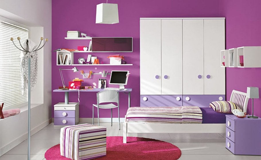Фиолетовая комната для подростка