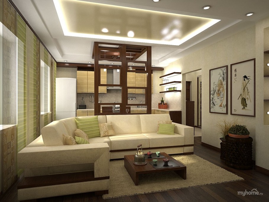 Гостиная в стиле фен шуй