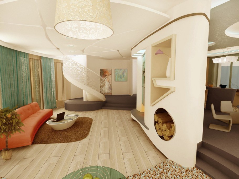 Стиль Бионика в интерьере кафе