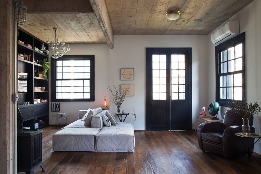 Ретро лофт интерьер