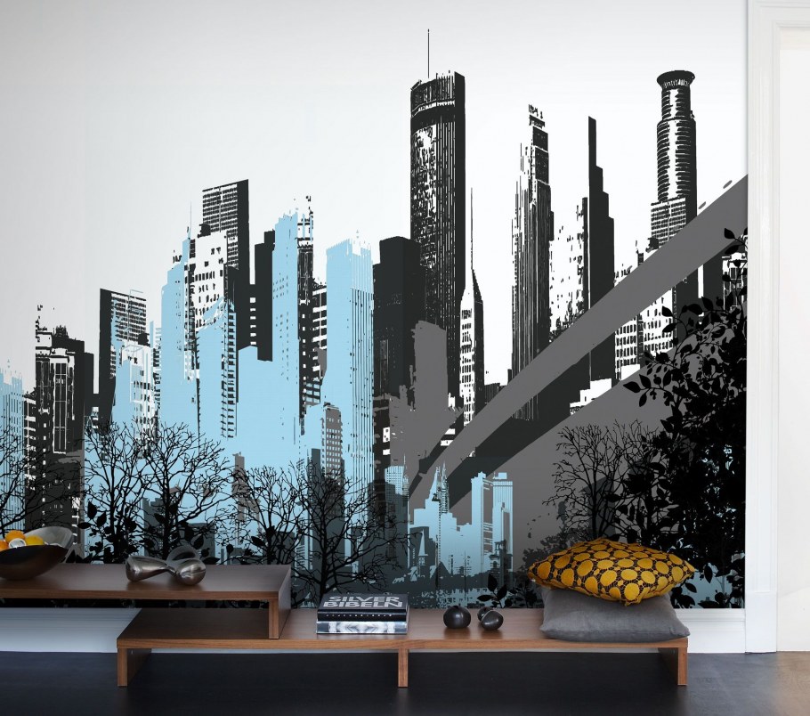 Графичные фотообои для интерьера