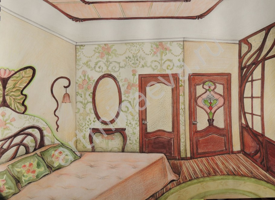 Комната в стиле ар нуво