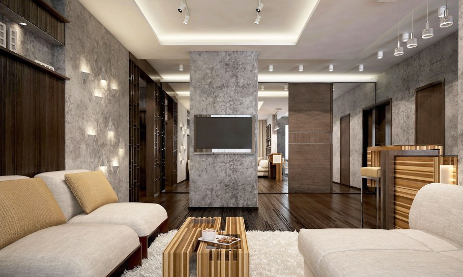 Интерьер трехкомнатной квартиры 90 кв.м