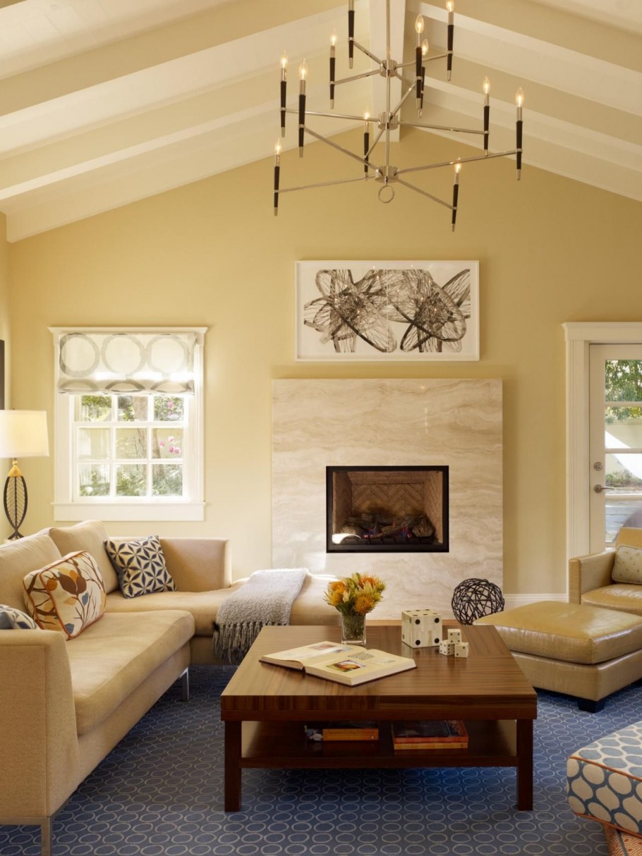 Бежевые стены в интерьере