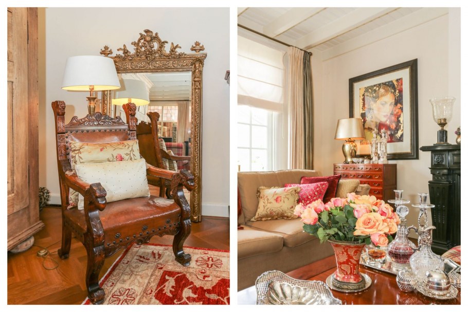 Зеркало над диваном классика