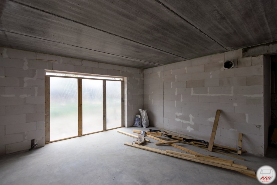 Отделка стен из газобетона внутри помещения