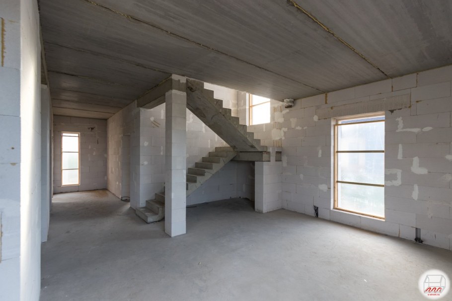 Второй этаж дома из газобетона