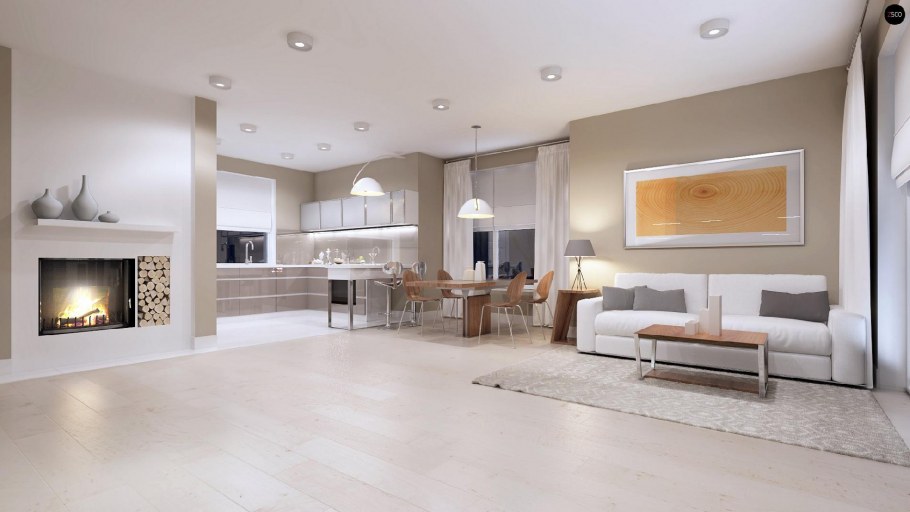 Интерьер одноэтажного дома