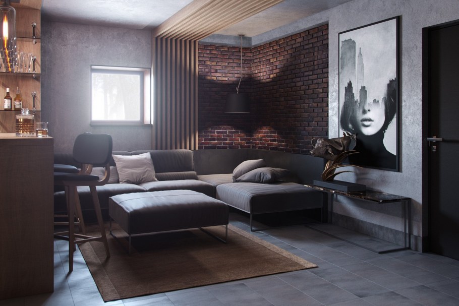 Дизайнерская спальня для молодых