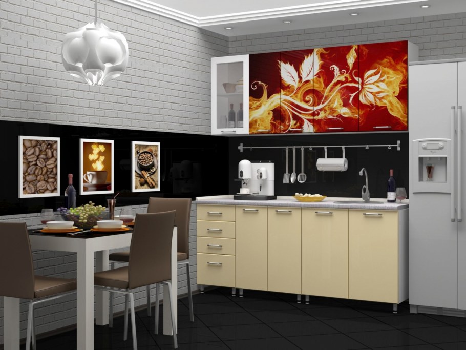 Кухня МДФ "бабочки" 1,8 м., Дисави