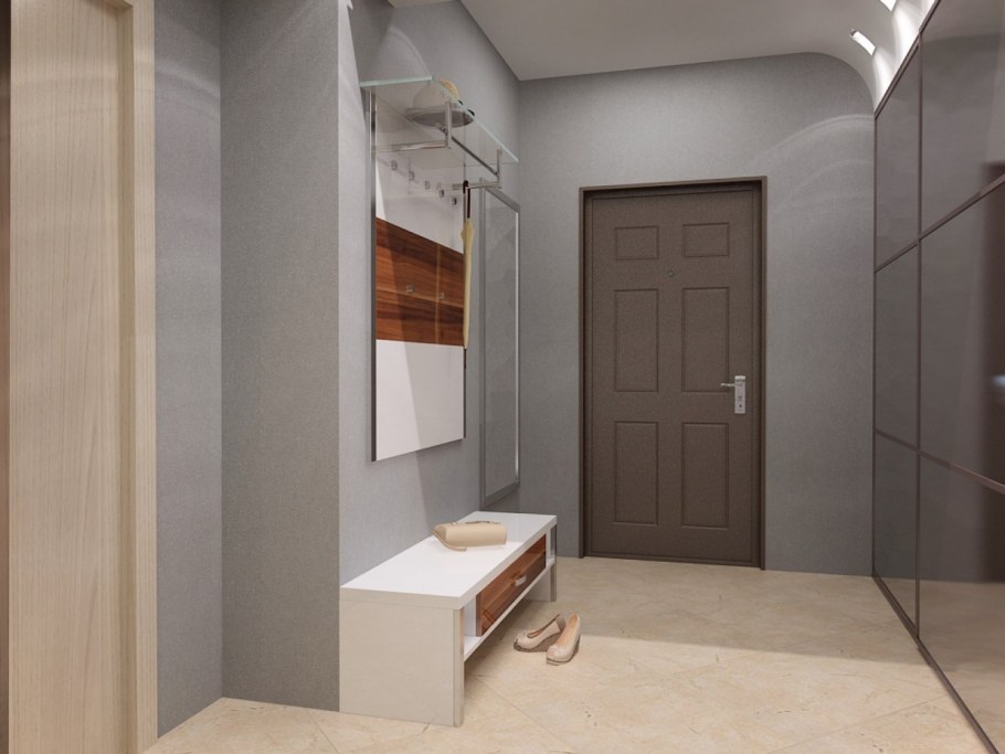 Узкая прихожая в стиле Минимализм