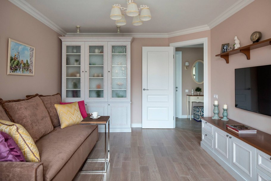 Стильная гостиная в хрущевке