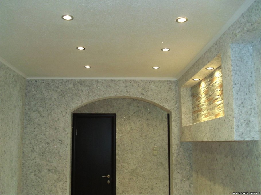 Отделка кухни жидкими обоями