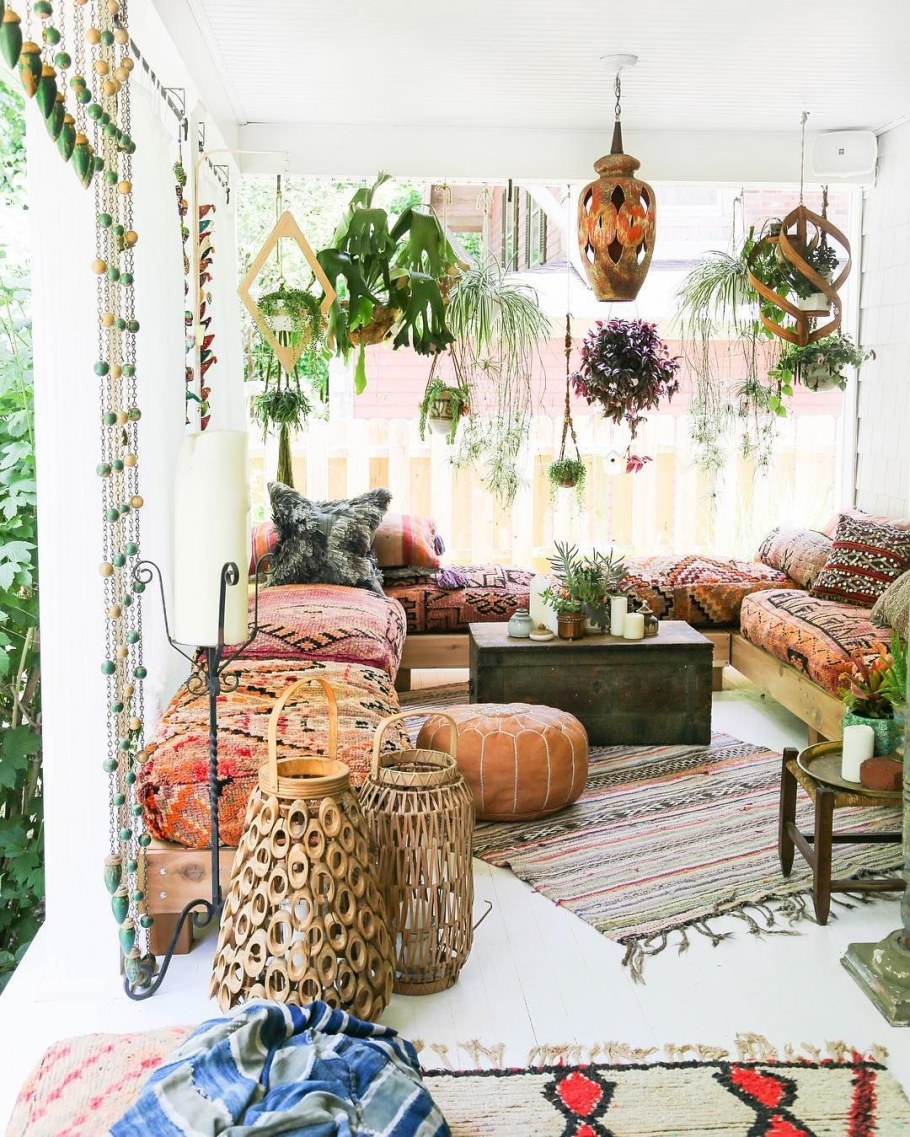 Интерьер в стиле бохо веранда