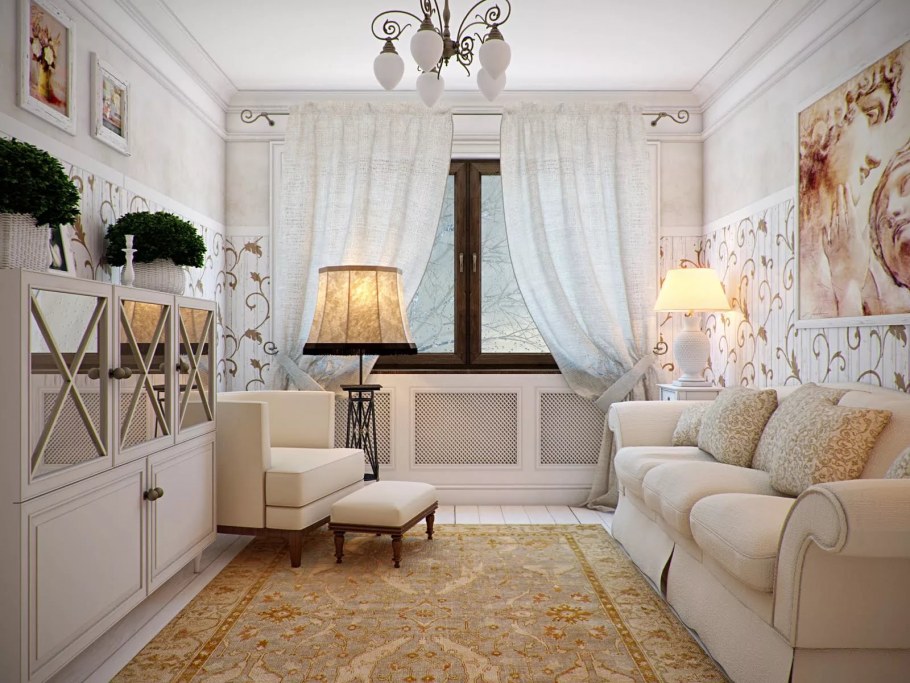 Кухня-гостиная Неоклассика и Прованс