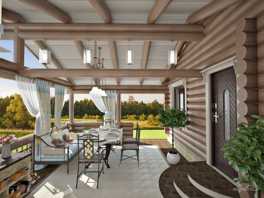 Баня с террасой