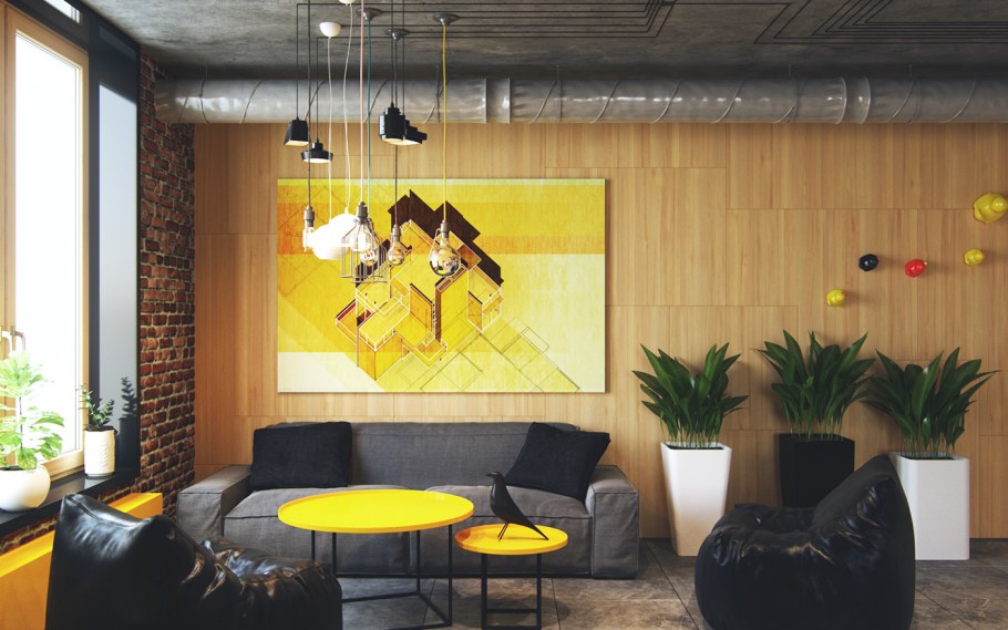 Интерьер офиса лофт