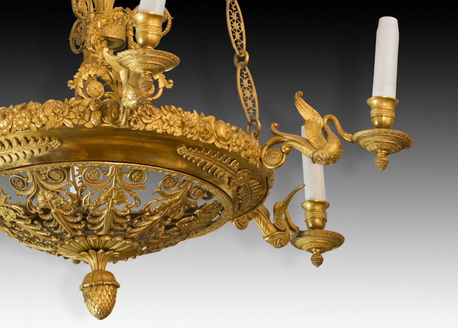 Антикварная французская люстра бронза