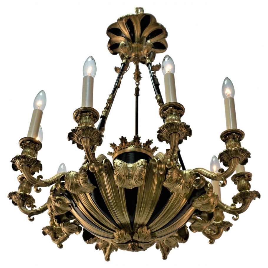 Люстра антикварная бронза 19 век